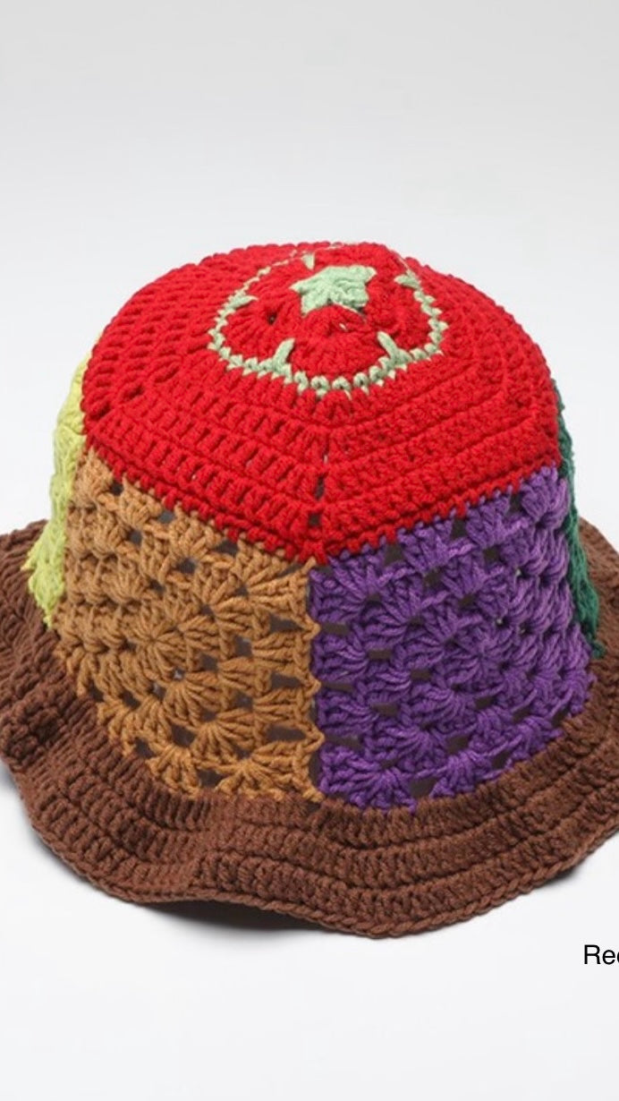 Crochet Knit Bucket Hat
