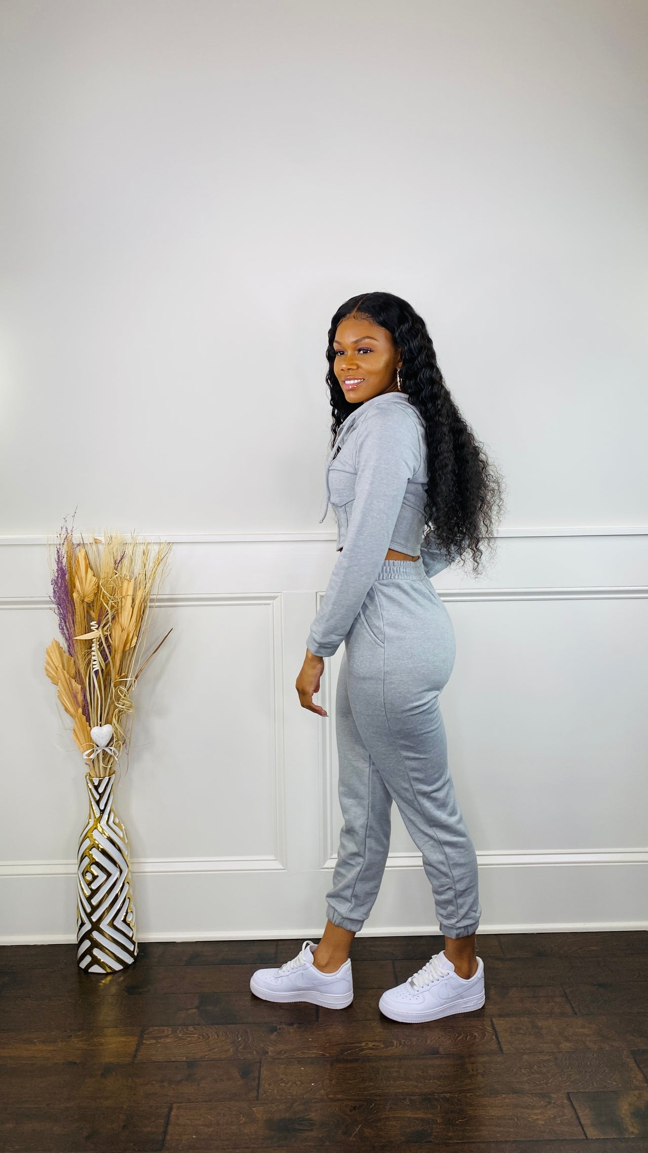 Hailey Crop Top Jogger Set