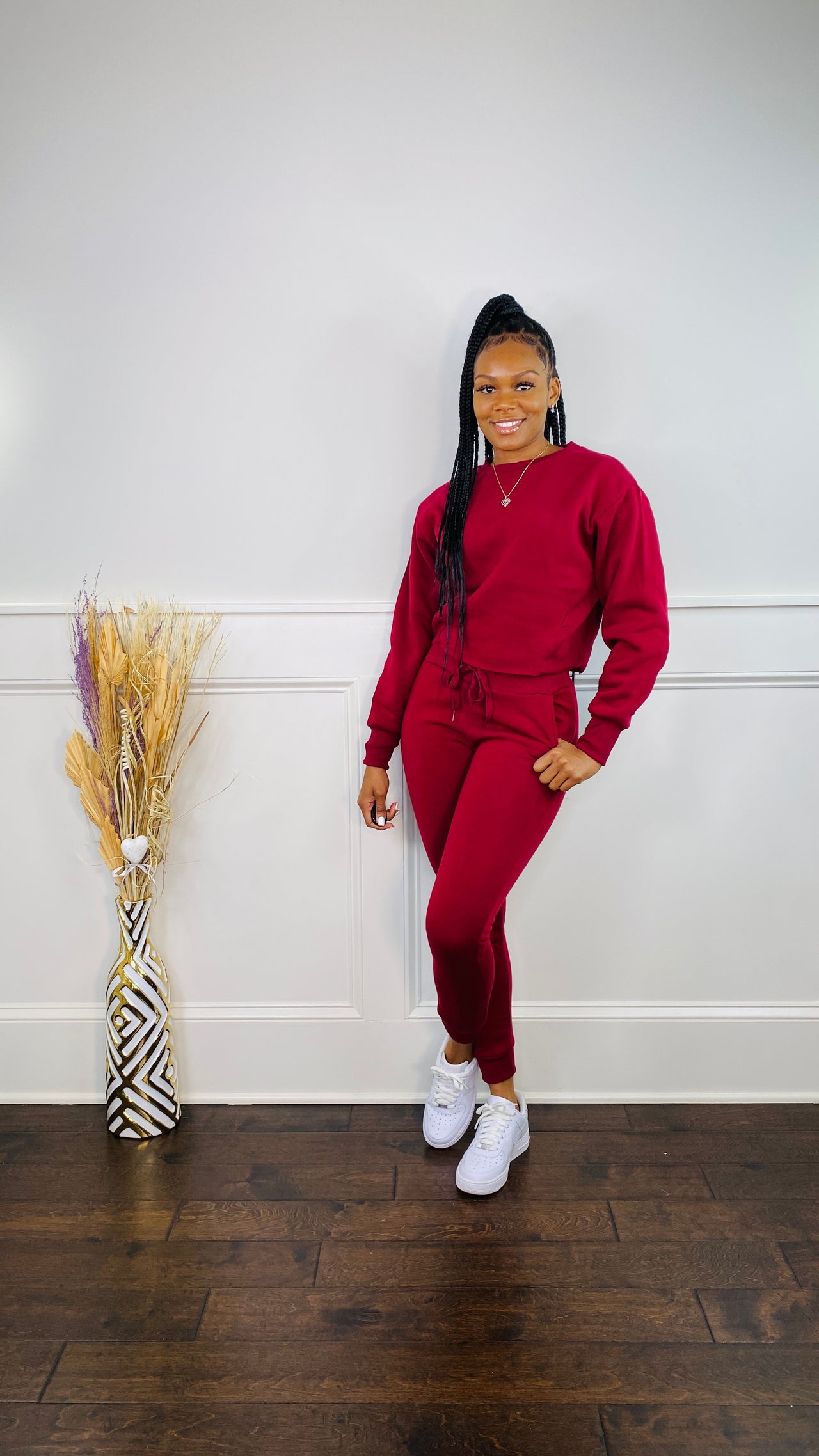 Hailey Crop Top Jogger Set (2 Colors)