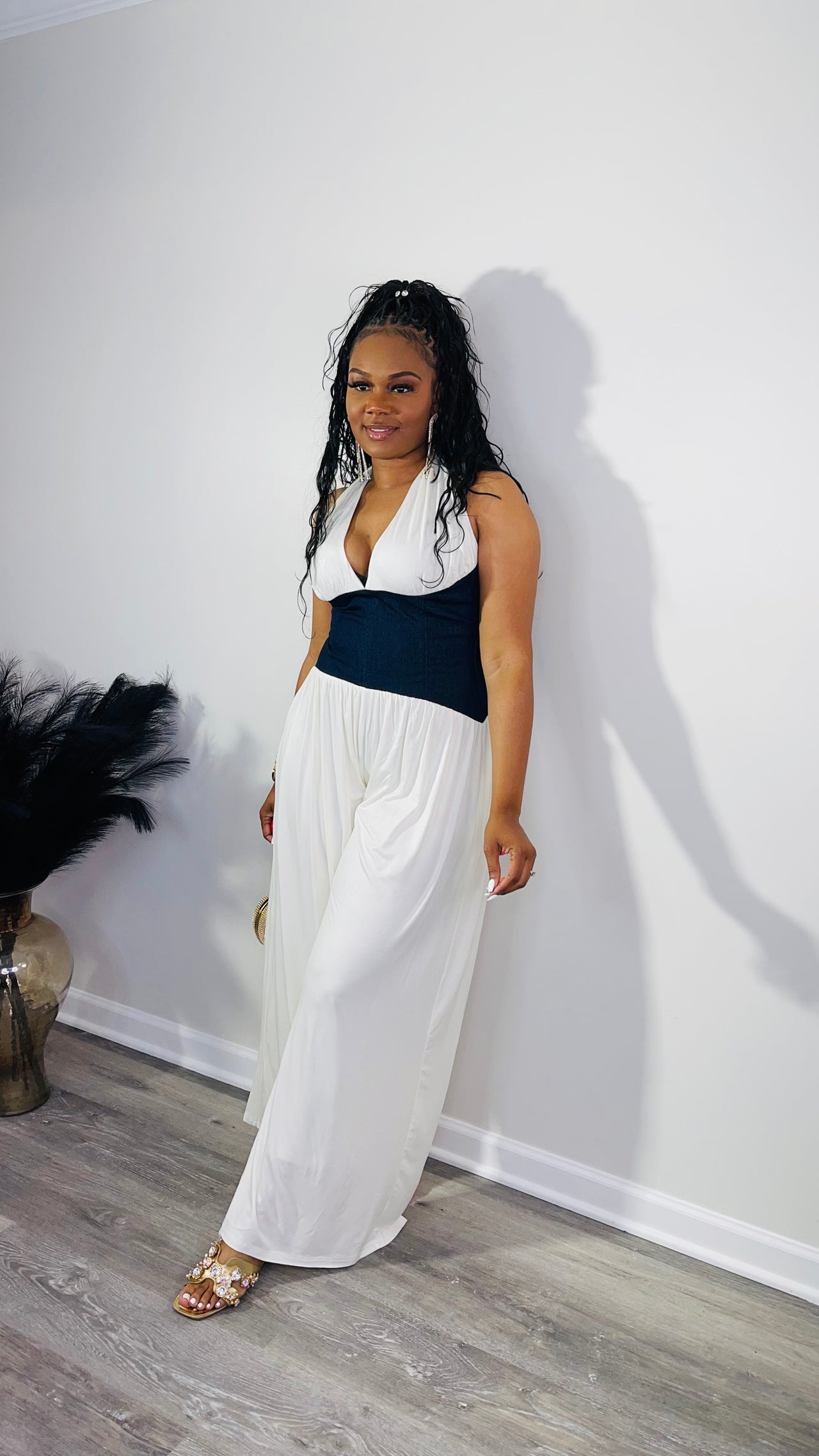 Fay Denim Contrast Jumpsuit