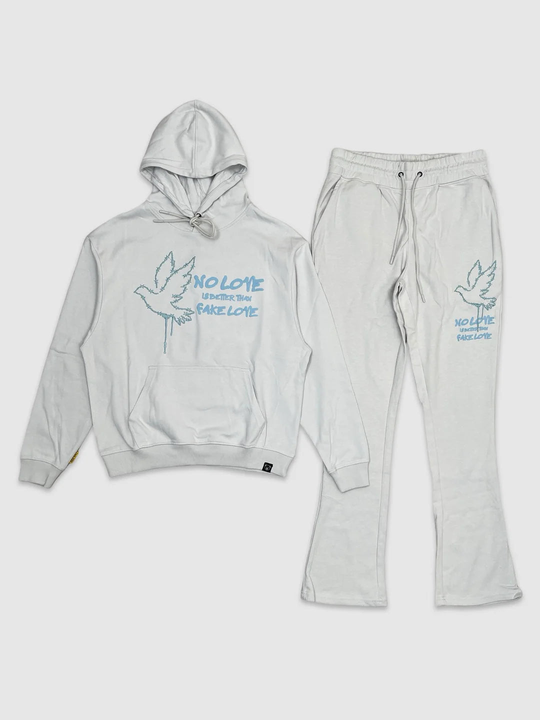 NO LOVE HOODIE & STACK JOGGER SET